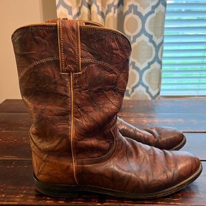 Justin Boots Mens Western Leather Roper 3163, size 10 1/2D